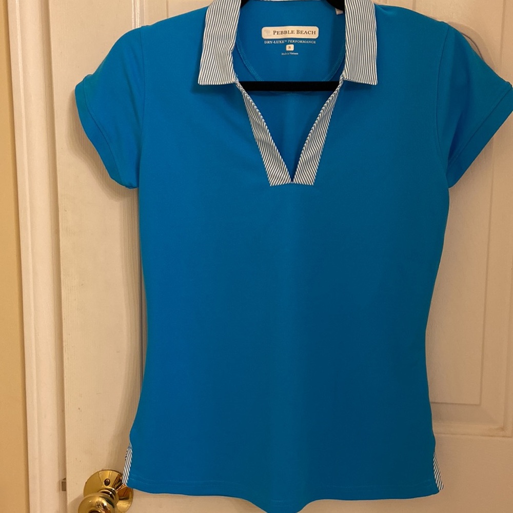 Pebble Beach Blue Polo Golf Shirt